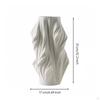 Geometric Vase Matte Sculptural Wavy Resin Vessel for Tabletop, Living