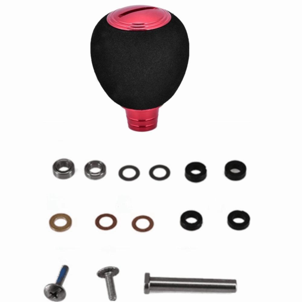 Прочная ручка для катушки для рыбалки из ЭВА Металлическая легкая ручка мощности Ручка катушки для рыбалки Наружная рыбалка красный