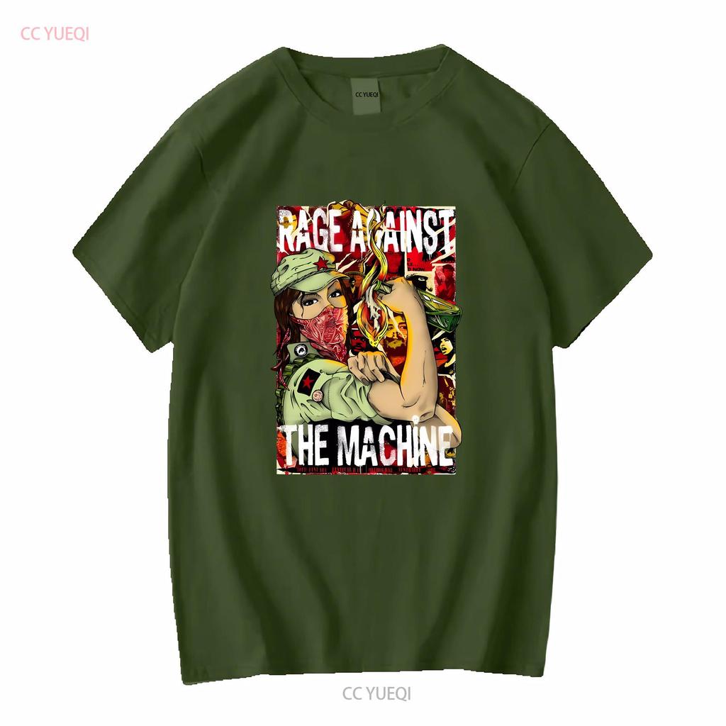 Rage Against The Machine White T Shirt J87168 Long or Short Sleeves Vintage Washed Comfortable Soft Fashion Unisex Graphic