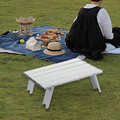 Foldable Camping Table Aluminium Multiuse Portable Sturdy Outdoor Desk Beach for Backyard