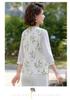 Elegant Summer Short-Sleeved Top for Middle-Aged Women