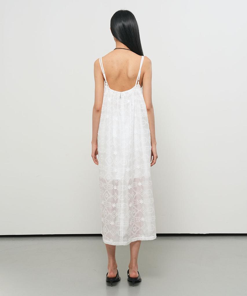 General Idea Voile Lace Layered Dress [White] / Gf2Lop518