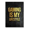 Modern Abstract Gaming Gamer Quotes Canvas Posters Black Golden Game Painting Wall Art for Living Room Kidsroom Decor Cuadros