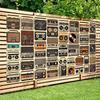 Retro audio party backdrop decoration - Mini speakers and tape wall decorations made of polyester for indoor/outdoor use