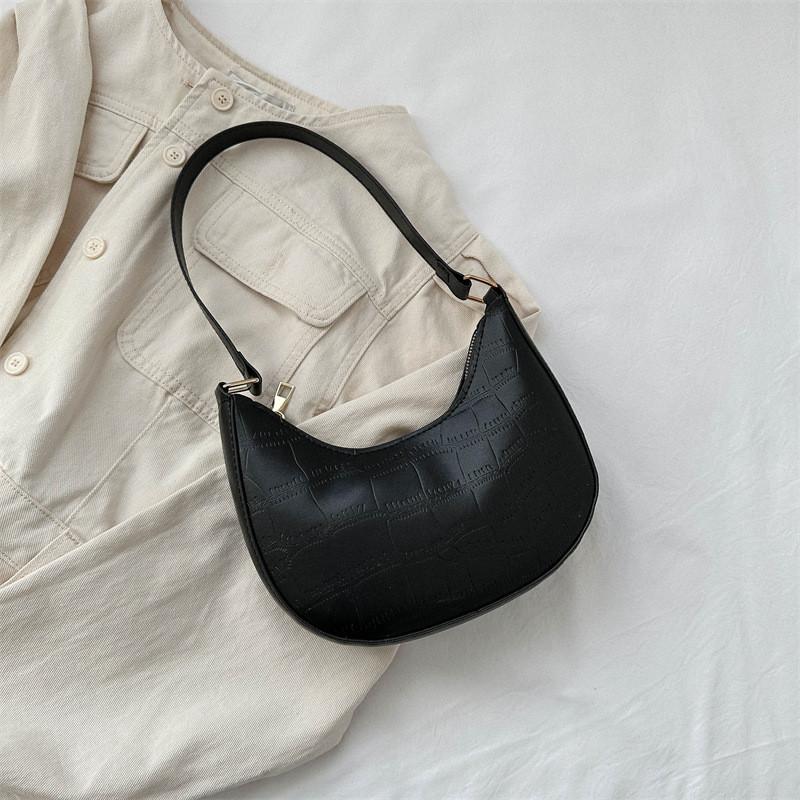 Trendy And Simple New Moon Bag For Women In Black Brown Pink White Khaki Colors Perfect For Daily Use