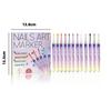 Quick drying nail color graffiti marker pen, 12 color nail art painting special pen set, easy to use portable nail acrylic pen