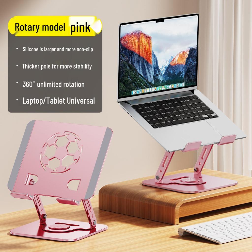 All-Metal Rotating Folding Tablet & Laptop Stand for Desktop and Online Classes