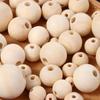 Wooden Bracelet Jewelry Making Lead-Free Necklace Accessories Loose Beads Round Balls Wood Beads