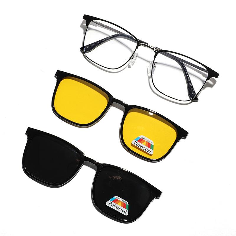 

Очки Tr Polarized Sunglasses Men s Personality Yellow Film Set Glasses Can Be Matched With Miopia Glasses Square Sunglasses Women серебряный