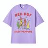 T-shirt Divertenti Meme Red Hot Silly Peppers Uomo Donna Vintage Alta Qualità Top T-shirt Maschio Estivo Casual Comodo Oversize