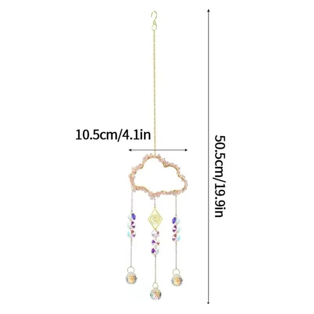 Handmade Suncatcher Chandelier Hanging Rainbow Catcher Wind Chimes Pendant  Bedroom Balcony Patio
