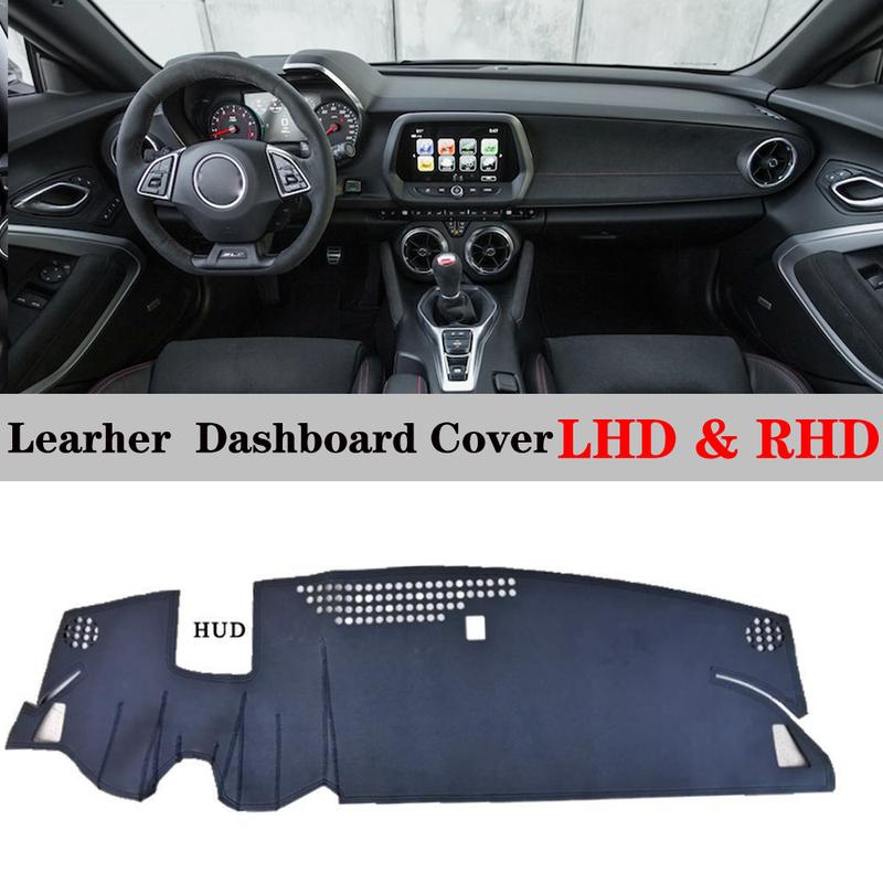 För Chevrolet Camaro Rs G6 2016 2017 2018  -  Tillbehör PU-läder Instrumentbrädeduk Bilstyling Instrumentbrädeduk Instrumentpanelsskydd Kuddar