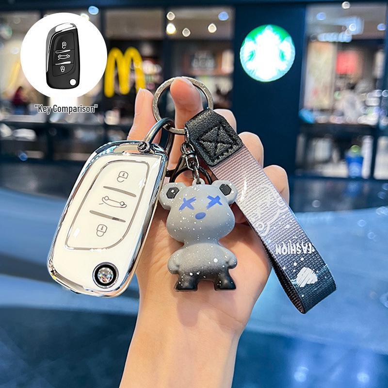 Universal Car Key Cover for Volkswagen, Toyota, Nissan, Honda, Peugeot, Citroen, Buick - Rear Protective Shell Buckle