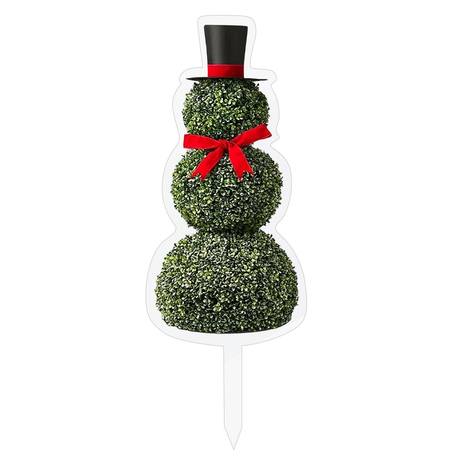 

Snowman Shape Acrylic Ground Plug, Suitable For Christmas Porch Decoration Outdoor And Indoor One Size