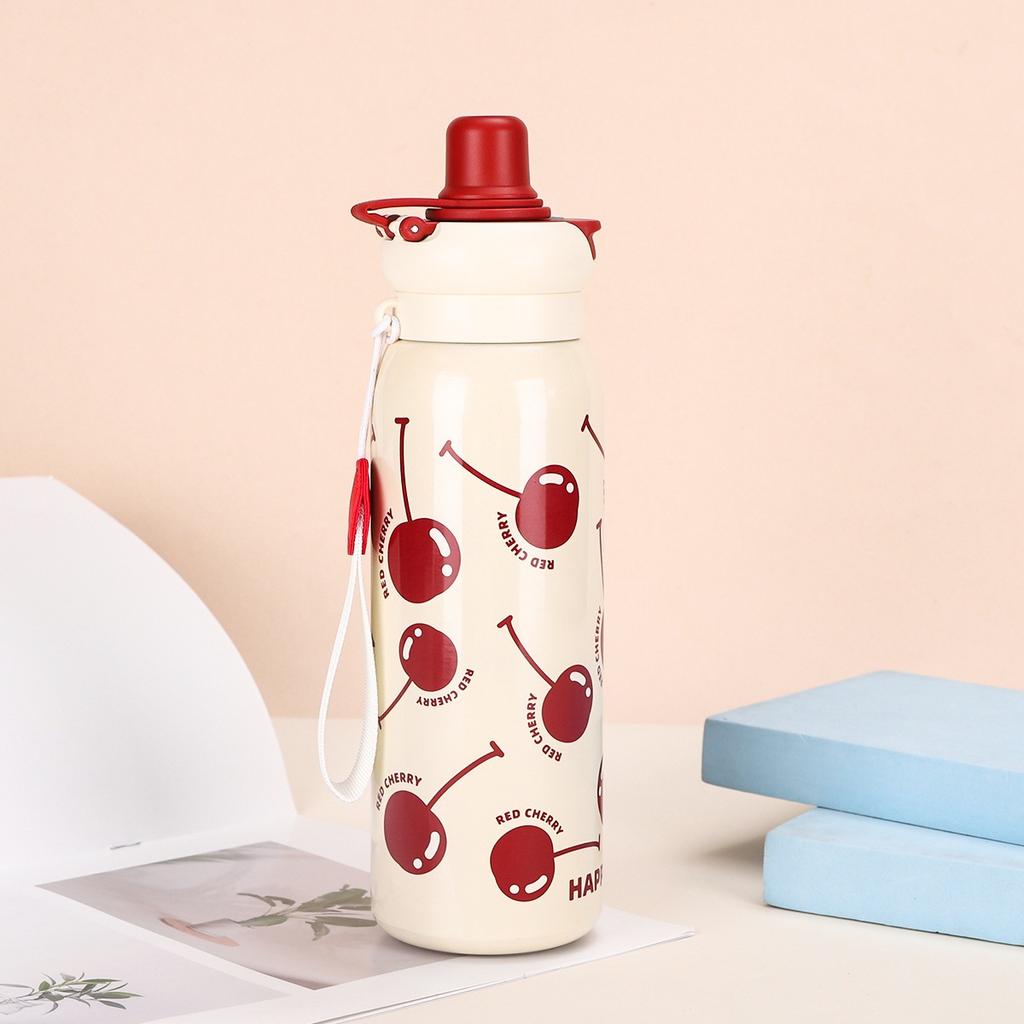 New Thermos Cup Girls Large Capacity High Appearance Level Straw Cup for Secondary School Special Double Drinking Pot