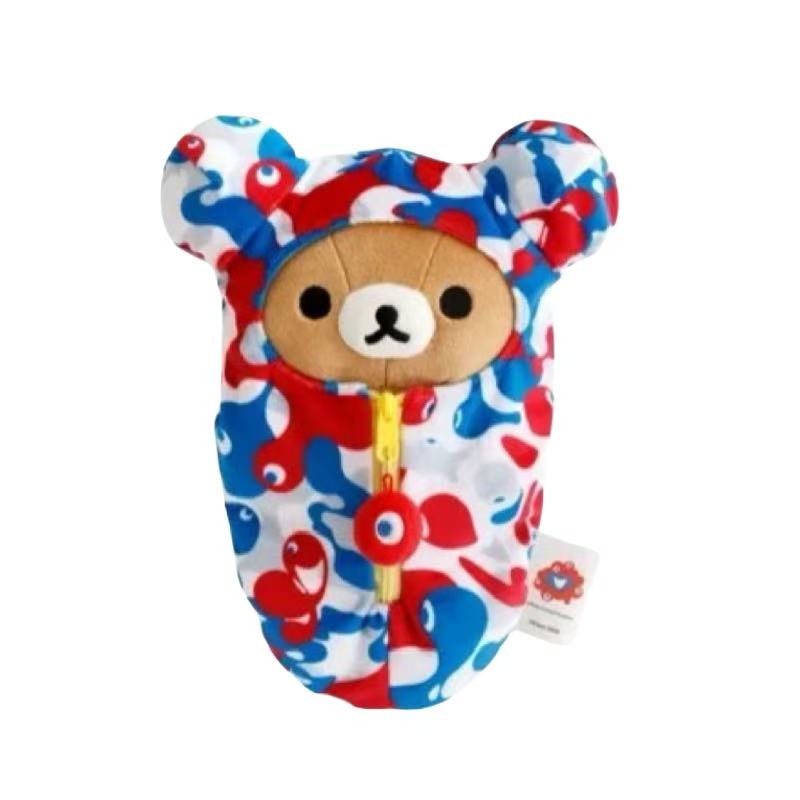 NEW Rilakkuma Plush Keychain Sleeping Bag Bear Korilakkuma Osaka Expo Japan Backpack Charm Gift Relax Creative