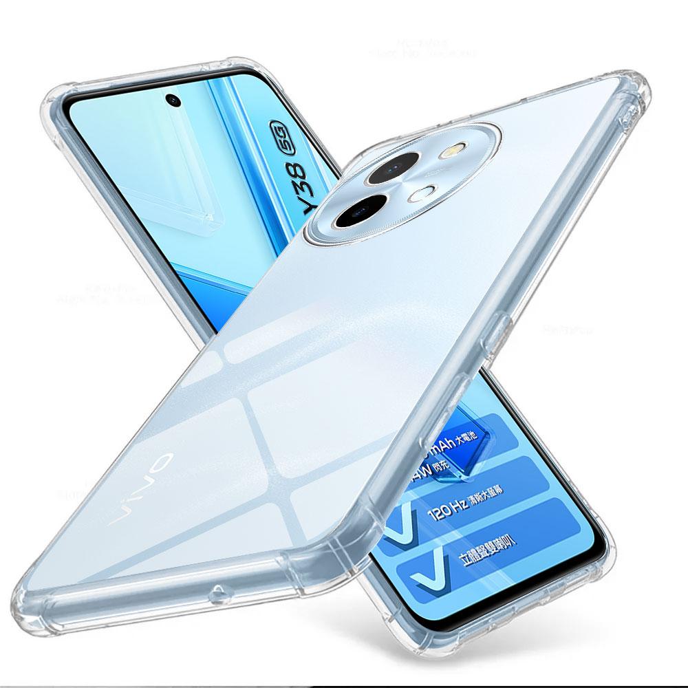 Phone Case For Vivo V40 Lite Case Clear Soft Silicone Shockproof Airbag Bumper For Vivo V40 Pro 5G V40 SE Back Cover Fundas