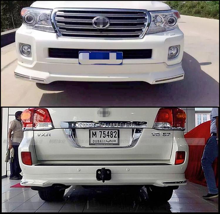 Compatible Body Kits for 12-15 Toyota Land Cruiser: Front & Rear with Lights and Front Bumper Modification Fan.