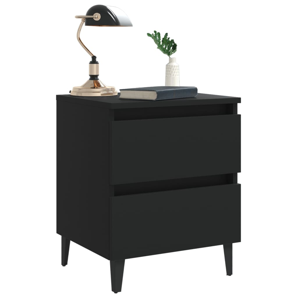 Nightstand Black 40 x 35 x 50 cm Particleboard