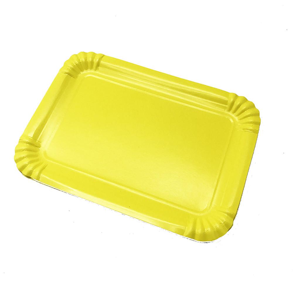 1200G Farbige Platte Party Festivalzubehör Hotel Dessert Rechteckige Platte Einweg-Pappteller