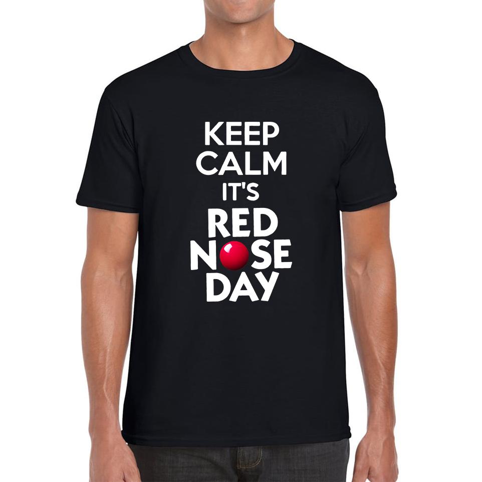 Keep Calm Its Red Nose Day Comic Relief Unisex Mens T Shirt Womens Tops Tees XL