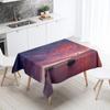Day Road Dusk Sunset Scenery Printed Tablecloth Outdoor Picnic Camping  Antifouling Waterproof Table Home Decoration