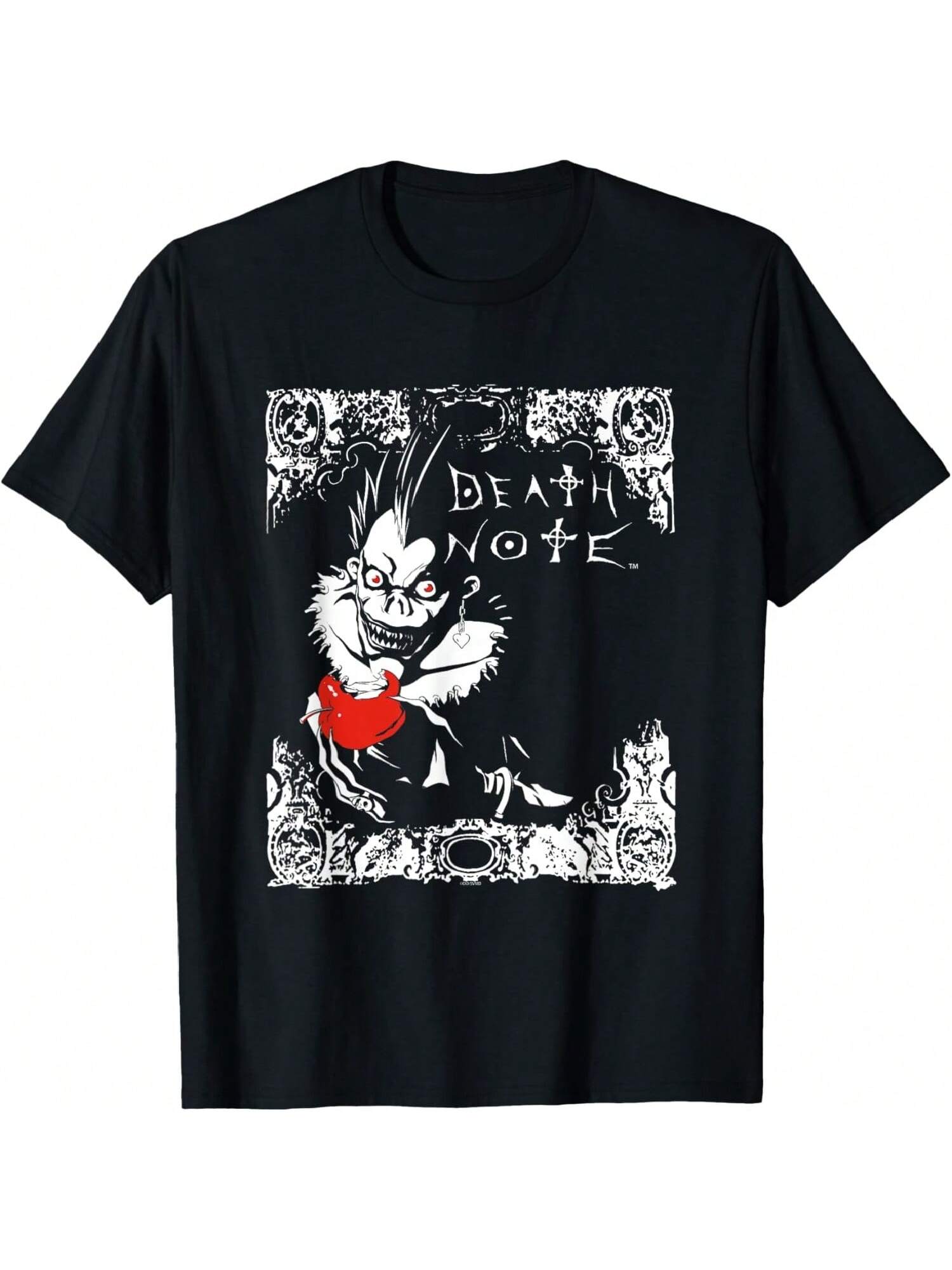 

Тетрадь смерти Рюк Яблоко и филигранный логотип Аниме футболка XXXXXL