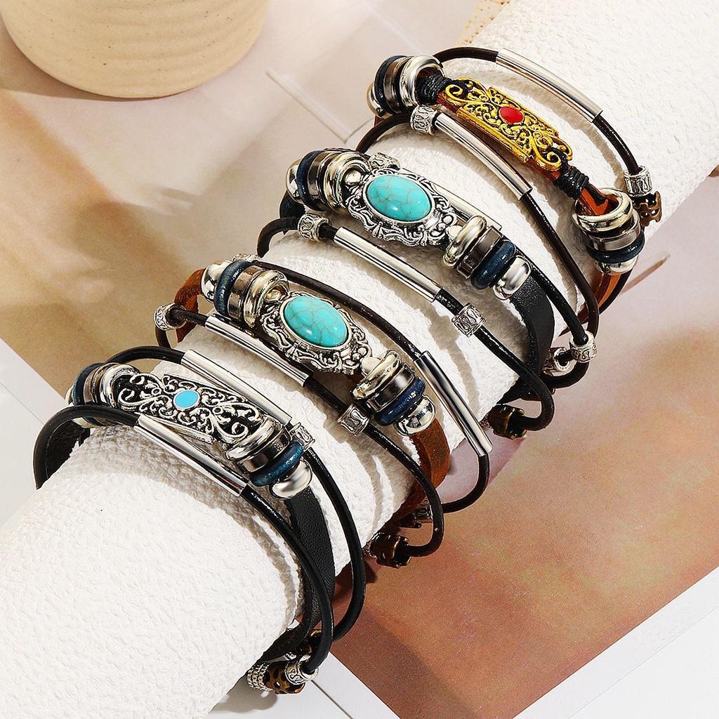 Hot Selling Leather Bracelet For Men And Women Vintage Ethnic European And American Style