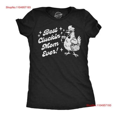 Womens Funny T Shirt Best Cluckin Mom Ever Sarcastic Mothers Day  Vintage Washed Unisex Streetwear Slightly Homme Fashion