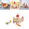 Wooden Early Education Castle Building Blocks For Kids With Natural Finish For Cognitive Development