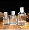30/50/100ml Klare zylindrische Glasparfümflasche, Leerer Drucksprühzerstäuber, Nachfüllbarer Reise-Probenbehälter