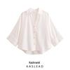 2025 Spring Women's European & American Style Linen Mid-Sleeve Shirt - Fashionable & Versatile