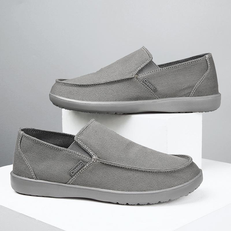 Men's Sneakers Canvas Breathable Men's Walking Driving Shoes Comfortable Outdoor Men Flats Casual Shoes