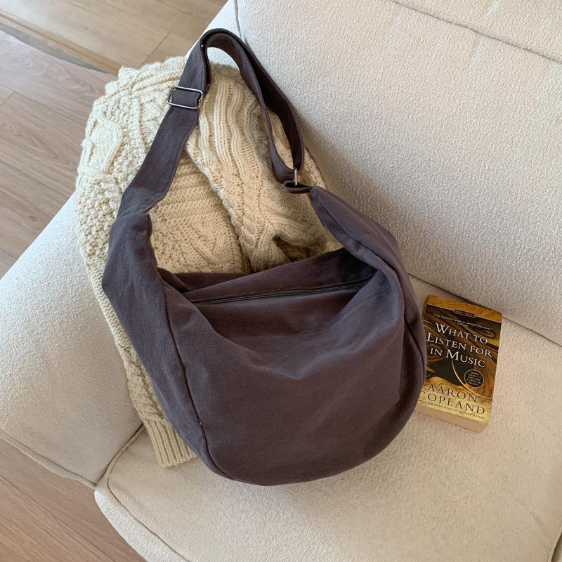 

Retro Autumn/Winter Versatile Crossbody Tote - Large Capacity Harajuku Style сірий колір