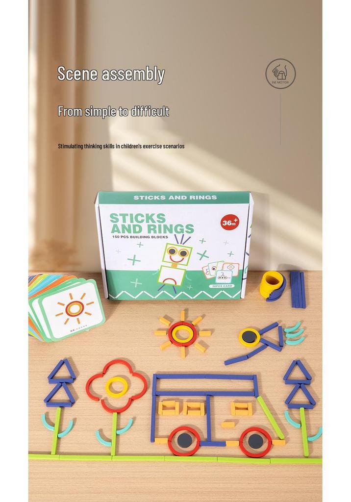 Creative Circle Wooden Puzzle Toy for Ages 3-6: Early Education Building Blocks
