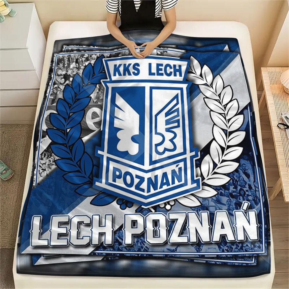 1PC Lech Poznan Patterned Flannel Blanket Suitable For All Seasons for Home Decor Warmth and Comfort Gifts Holiday Present