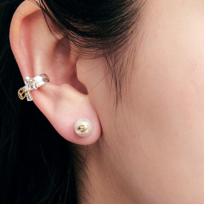 

LOVEMBER [silver 925] Pearl Button e Studs SILVER