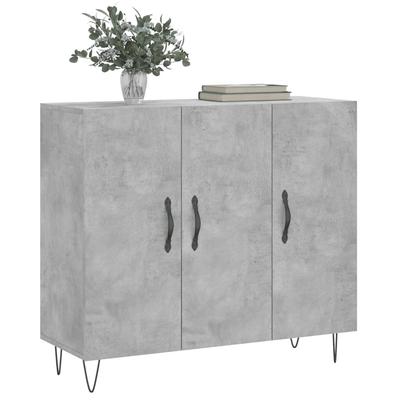 Sideboard Concrete Grey 90 X 34 X 80 Cm Particleboard