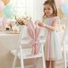 Elastic Straps Bunny Ear Slipcover Festive Removable Rabbit Ears Chair Back Cover Comfortable Pink Dining Chair Protector Bar