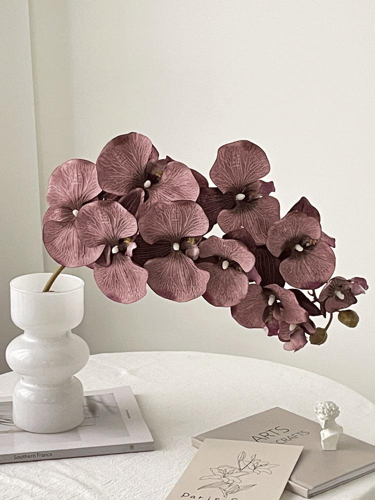 White Phalaenopsis Artificial Floral Arrangement - Realistic High-End Decorative Accent
