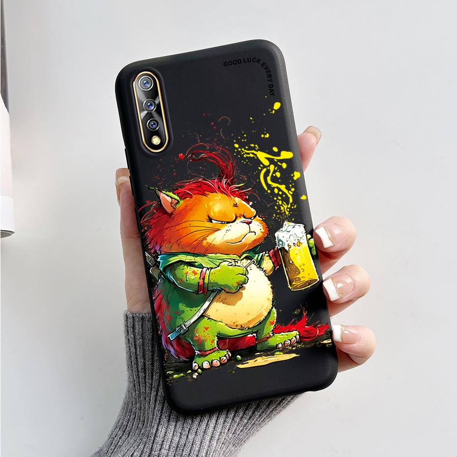 For vivo S1 Case 1907 V1913A Phone Cover Cute Rabbit Panda Shockproof Bumper For Vivo V17 Neo Fundas For Vivo Z5 IQ00 855 Coque