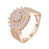 Gold Plated S925 Silver Firework Burst Moissanite Engagement Ring Minimalist Bar Setting Multi-layer Full Pave Women Luxury
