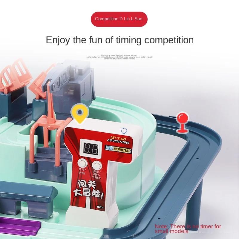 Racing Rail Car Model Educational Toys Children Track Adventure Game Brain Mechanical Interactive Train Animals Space Rocket Toy
