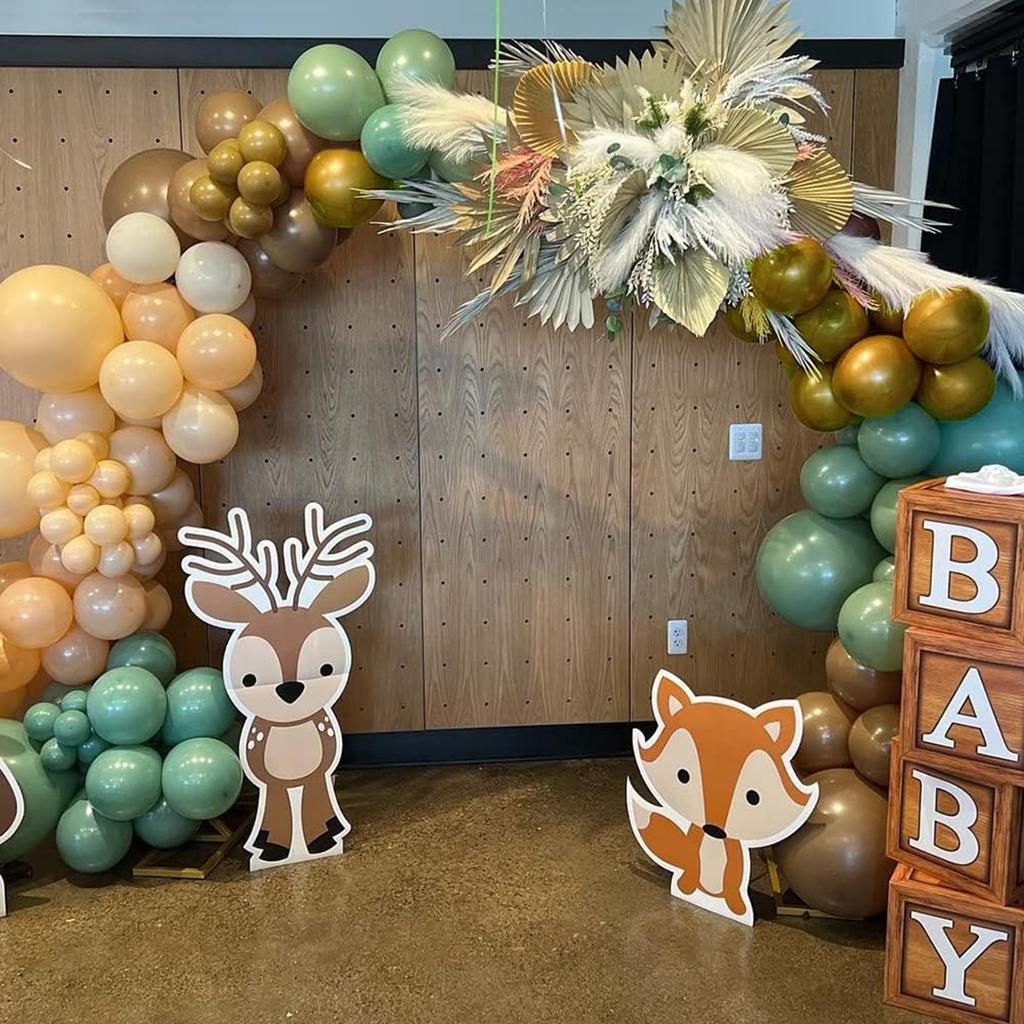 Jungle Animal Wild One Balloon Garland Arch Backdrop  For Baby Shower 1st Birthday Party Supplies