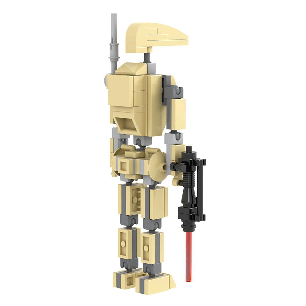 New Moc Star Robot Battle Droid Mercenary Droideka Mini Laser Gun Sniper Film Classic Model Building Blocks Sets Bricks Toy City