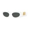 Versace Oval Sunglasses With Logo Unisex Sunglasses White O4480U-O3148751