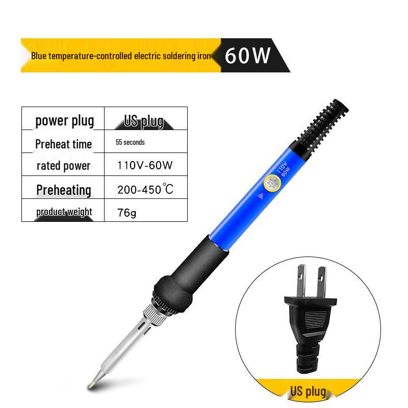 Adjustable 60W Electric Soldering Iron Kit, Constant Temperature, 110V/220V EU/UK/US Standard