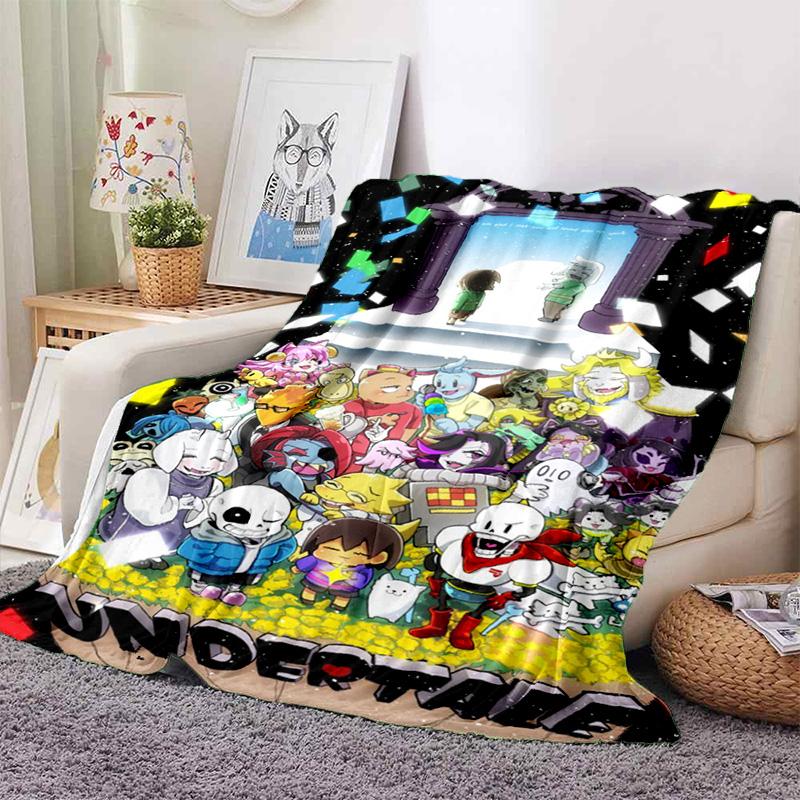 Underground Legend Game Sofa Bed Blanket Super Soft Warm U-Undertale Sans Funny 3D Print Blanket Cover Fleece Throw Blanket
