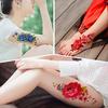 Waterproof Artificial Flowers Arm Shoulder Tattoo Stickers Flash Henna Tattoo Sticker