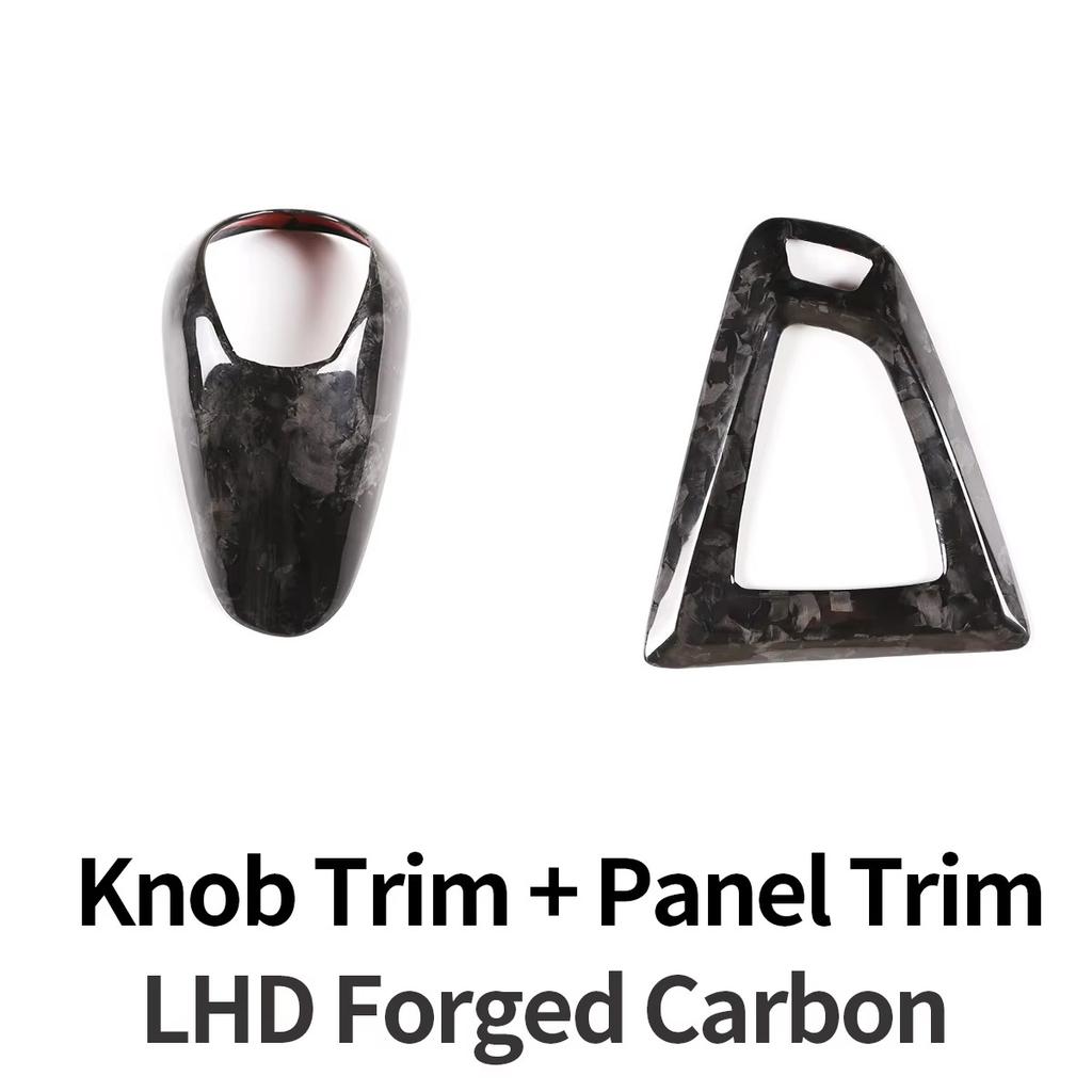 Real Carbon Fiber For BMW M2 F87 M3 F80 M4 F82 M5 F83 F10 F85 X5M F86 X6M F12 Car Center Console Gear Shift Knob Trim Cover